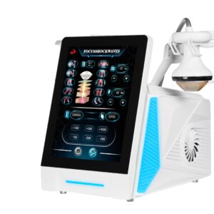 Focus Shockwaves – prístroj na fyzikálnu terapiu s piezoelektrickými rázovými vlnami pre neinvazívnu liečbu bolesti, regeneráciu tkanív a rehabilitáciu.