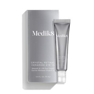 Crystal Retinal Ceramide Eye 10 – očný krém 15 ml s 0,10 % retinalom, ceramidmi, dvojitým zapuzdrením, guľôčkami kyseliny hyalurónovej a extraktom z harmančeka.