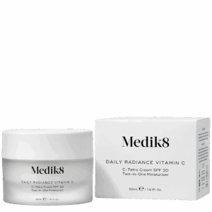 Daily Radiance Vitamin C™ 50 ml denný hydratačný krém s 7 % vitamínom C, vitamínom E, kyselinou hyalurónovou a SPF 30 pre rozjasnenú a chránenú pleť.