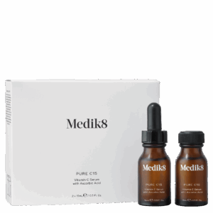 Pure C15™ sérum 2x15 ml na vodnej báze s 15 % čistým vitamínom C, vitamínom E a glutathiónom pre omladenie a rozjasnenie pleti.