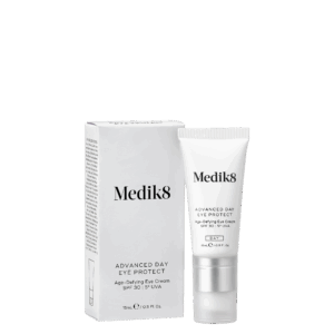 Advanced Day Eye Protect 15 ml – očný hydratačný krém s SPF 30 a UVA/UVB ochranou, obsahuje kofeín, hesperidín, kyselinu hyalurónovú, karnosin a extrakty.