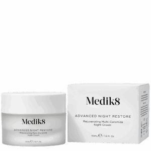 Advanced Night Restore™ 50 ml – nočný krém s ceramidovým komplexom, extraktom z dračieho ovocia, čučoriedok, vitamínom E a peptidmi pre obnovu pokožky.