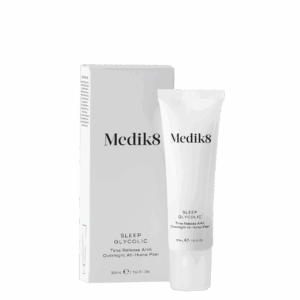 Sleep Glycolic 30 ml – nočný nezmývateľný peeling s 10 % kyselinou glykolovou, glycerínom a extraktom z kórejskej ďateliny.